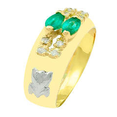 Anel de formatura em ouro 18k - Camila
