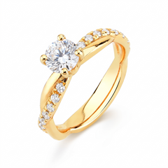 Anel de Noivado Infinity com Moissanite de 70pts
