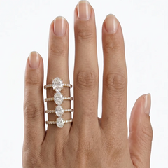 Anel de Noivado com Diamante Lab Oval 0.70ct a 2ct Jasmine
