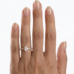 Anel de Noivado com Diamante Lab Oval 0.70ct a 2ct Jasmine