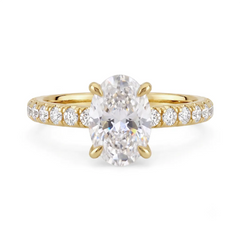 Anel de Noivado com Diamante Lab Oval 0.70ct a 2ct Jasmine