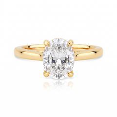 Anel Solitário com Moissanite Oval de 2cts Maeve