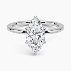 Anel Solitário em Ouro com Diamante Lab Navete 1.5ct Marie