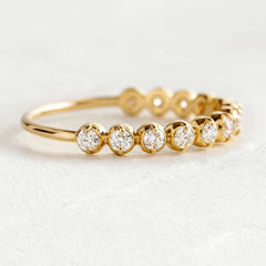 Meia Aliança de Casamento Dots - Volpi Joias