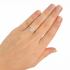 Anel Solitário em Ouro com Diamante Lab Oval 0.70ct a 2.5ct Melanie
