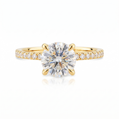 Anel de Noivado Moderni em Ouro com Moissanite de 1.5ct
