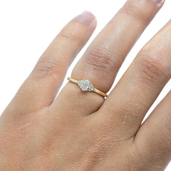 Anel de Noivado com Moissanite 0.30ct (30pts)