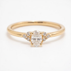 Anel de Noivado com Moissanite 0.30ct (30pts)