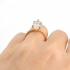 Anel de Noivado com Moissanite Navete de 3ct Selena