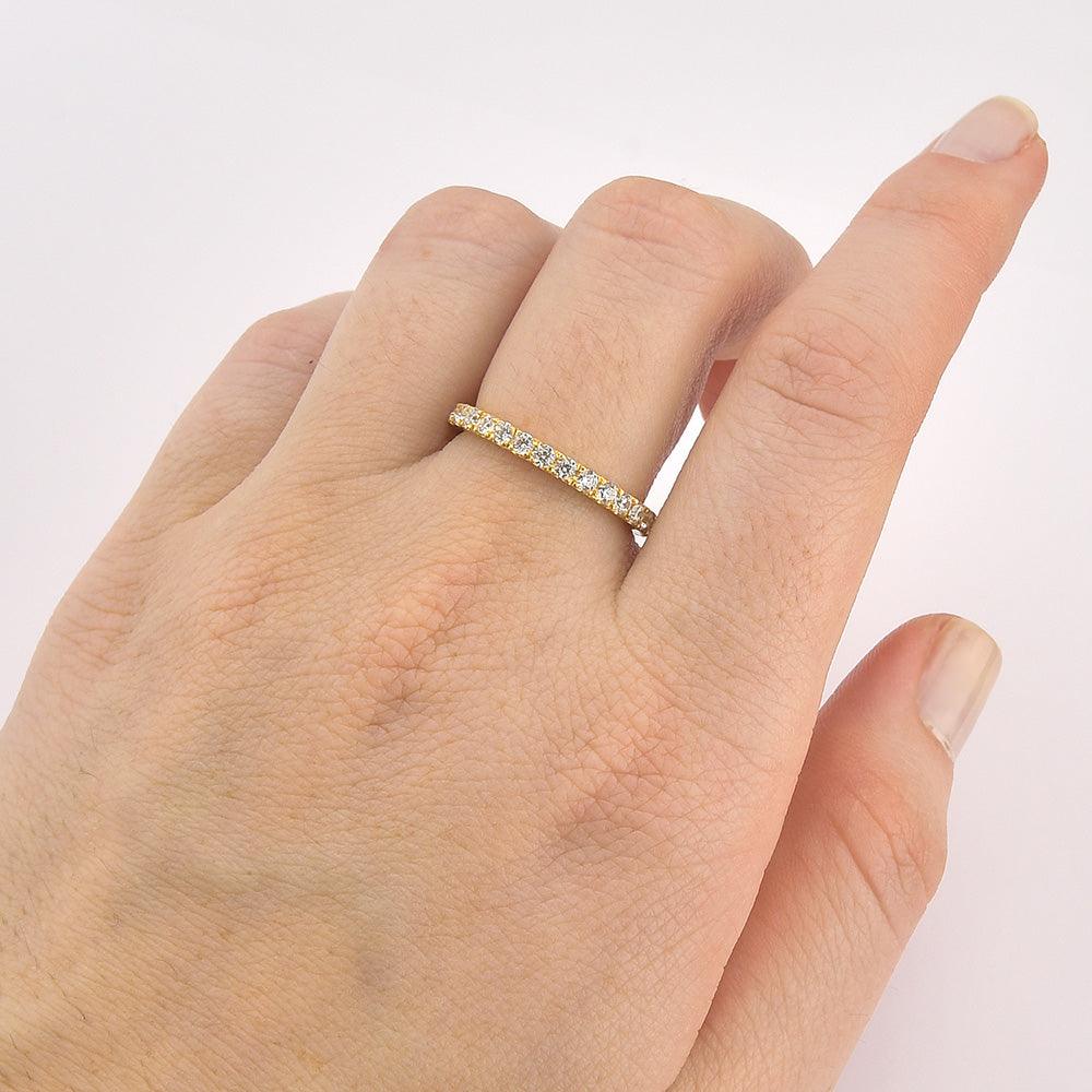 Aparador em Ouro Amarelo com Diamantes Charm - Volpi Joias