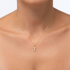 Pingente de Menina em ouro com design minimalista - Volpi Joias