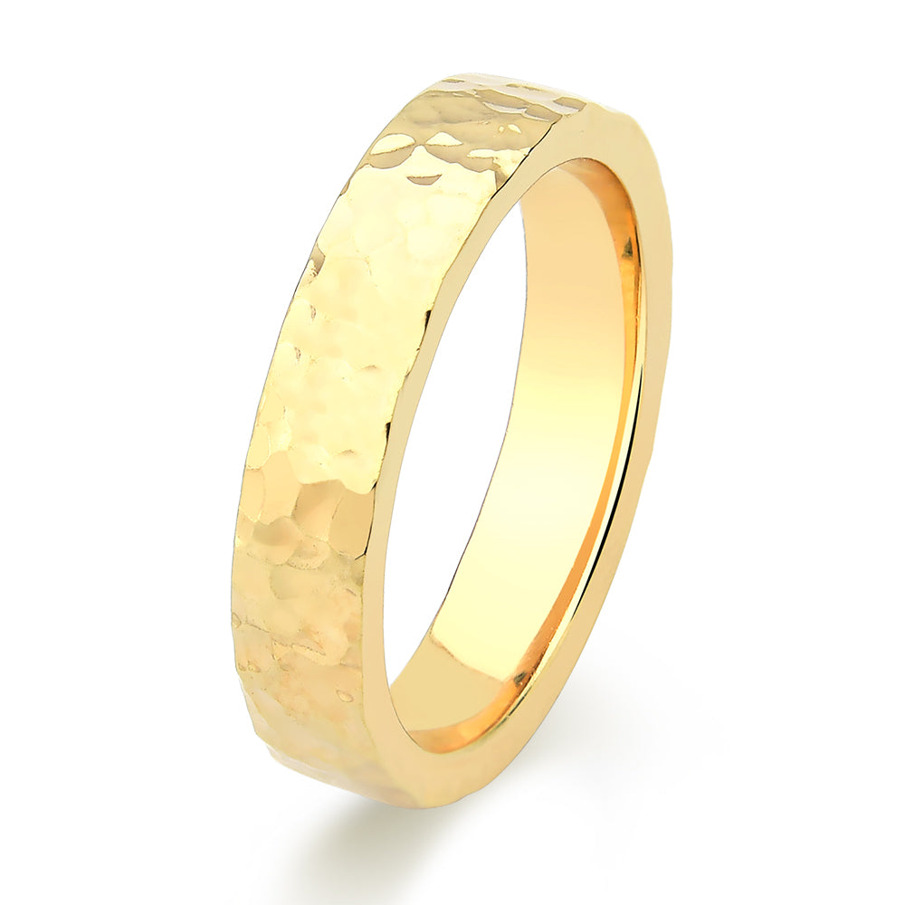 Aliança Martelada em Ouro com 2,5mm ou 4mm