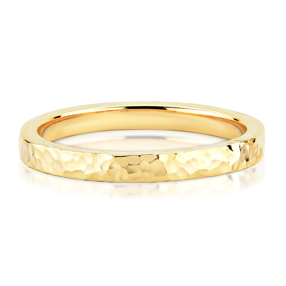 Aliança Martelada em Ouro com 2,5mm ou 4mm