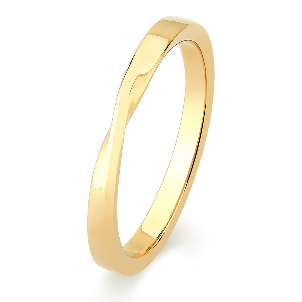 Aliança de Ouro para Noivado e Casamento Torcida de 2,7mm
