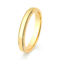 Aliança de Ouro 18K com Borda Trabalhada