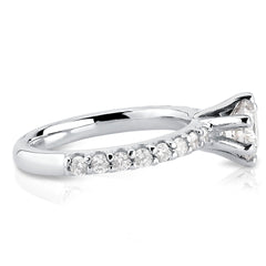 Anel em Prata 925 com Gema Central de 6mm