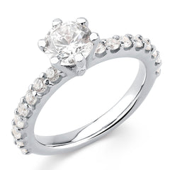 Anel em Prata 925 com Gema Central de 6mm