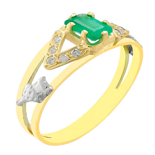 Anel de formatura em ouro 18k - Princesa