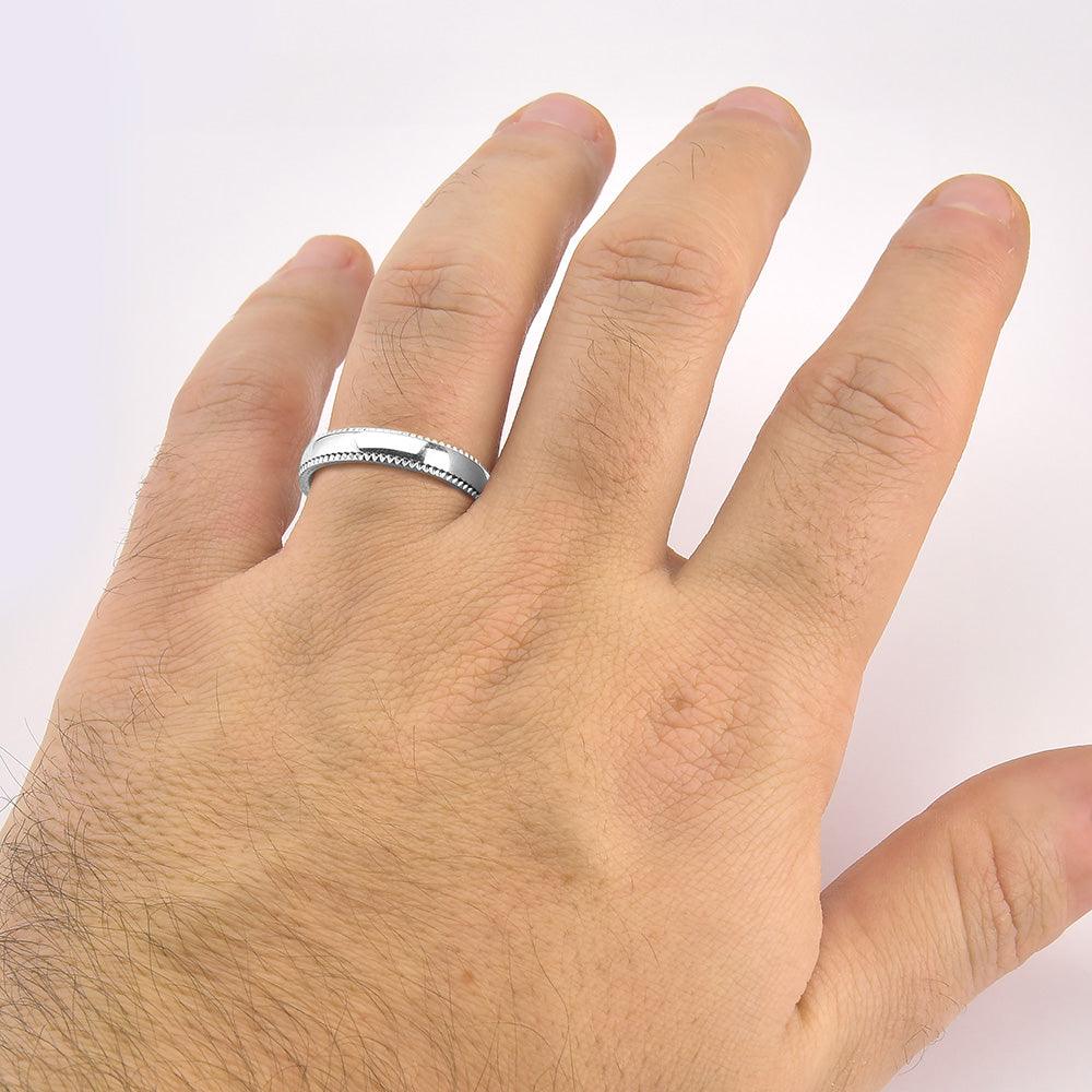 Alianças Finas de Prata com Pedras cod. 8694 - Volpi Joias