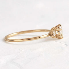 Anel de 3 Pedras 0.5ct ou 1ct Tempo - Volpi Joias
