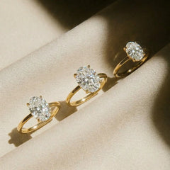 Anel Solitário em Ouro com Diamante Lab Oval 0.70ct a 2.5ct Melanie