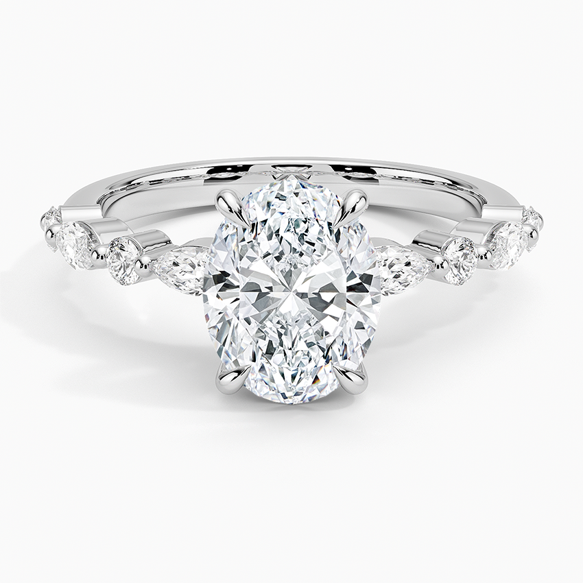 Anel de Noivado Mond com Moissanite 2.5ct Oval