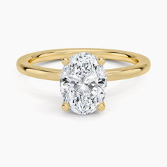 Anel de Noivado com Moissanite de 2ct e Halo Invisível