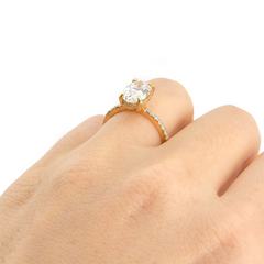 Anel de Noivado com Moissanite Oval 2.5ct Aya