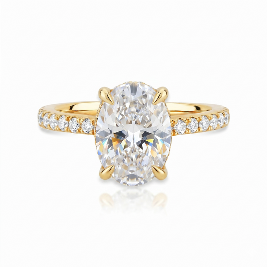 Anel de Noivado com Moissanite Oval 2.5ct Aya
