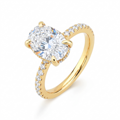 Anel de Noivado com Moissanite Oval 2.5ct Aya