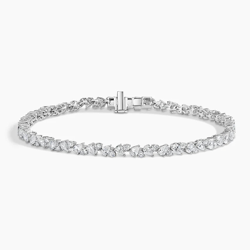 Bracelete Oliva em Ouro com Diamantes