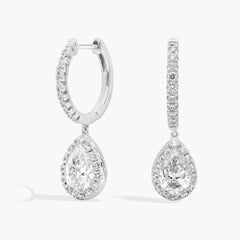 Brinco de Diamante Gota Halo