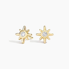 Brinco com Diamante Lab de 5pts (total 10pts) Verão