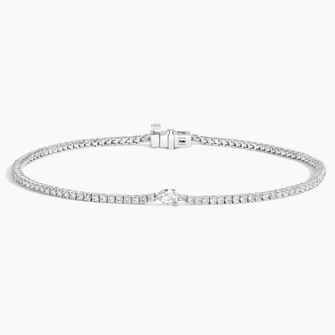 Pulseira Riviera de Diamante Drop