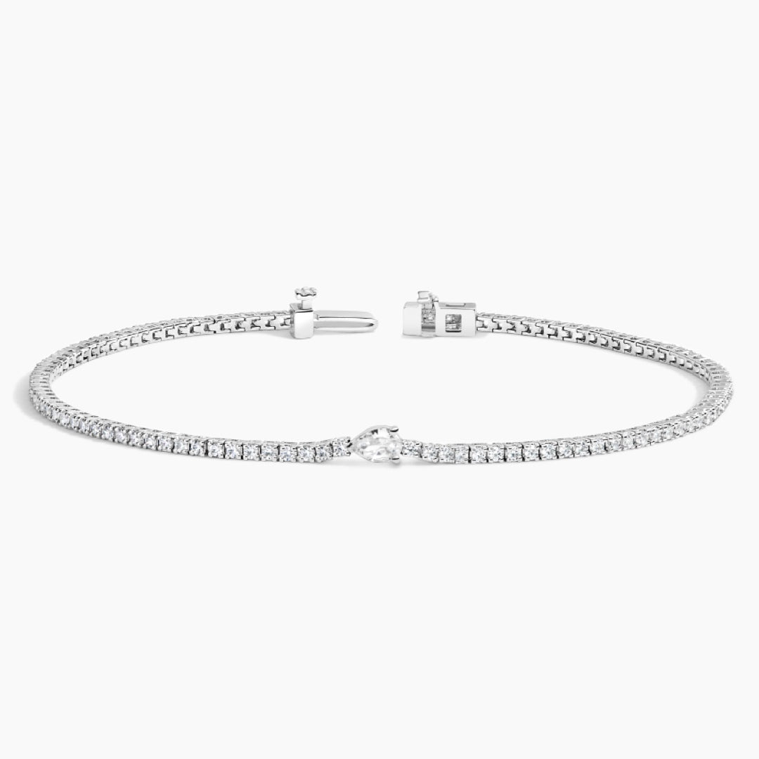 Pulseira Riviera de Diamante Drop