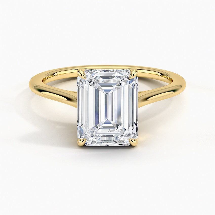 Anel de Casamento com Moissanite Emerald