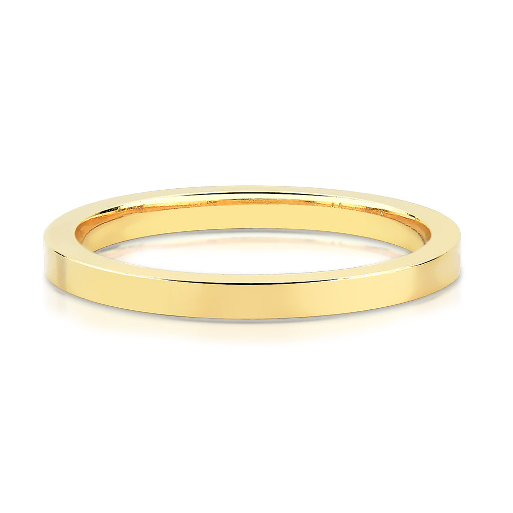 Aliança de Noivado e Casamento em Ouro Reta 2 a 4mm Flat