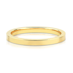 Aliança de Noivado e Casamento em Ouro Reta 2 a 3,5mm Flat
