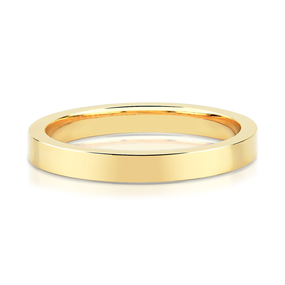 Aliança de Noivado e Casamento em Ouro Reta 2 a 4mm Flat