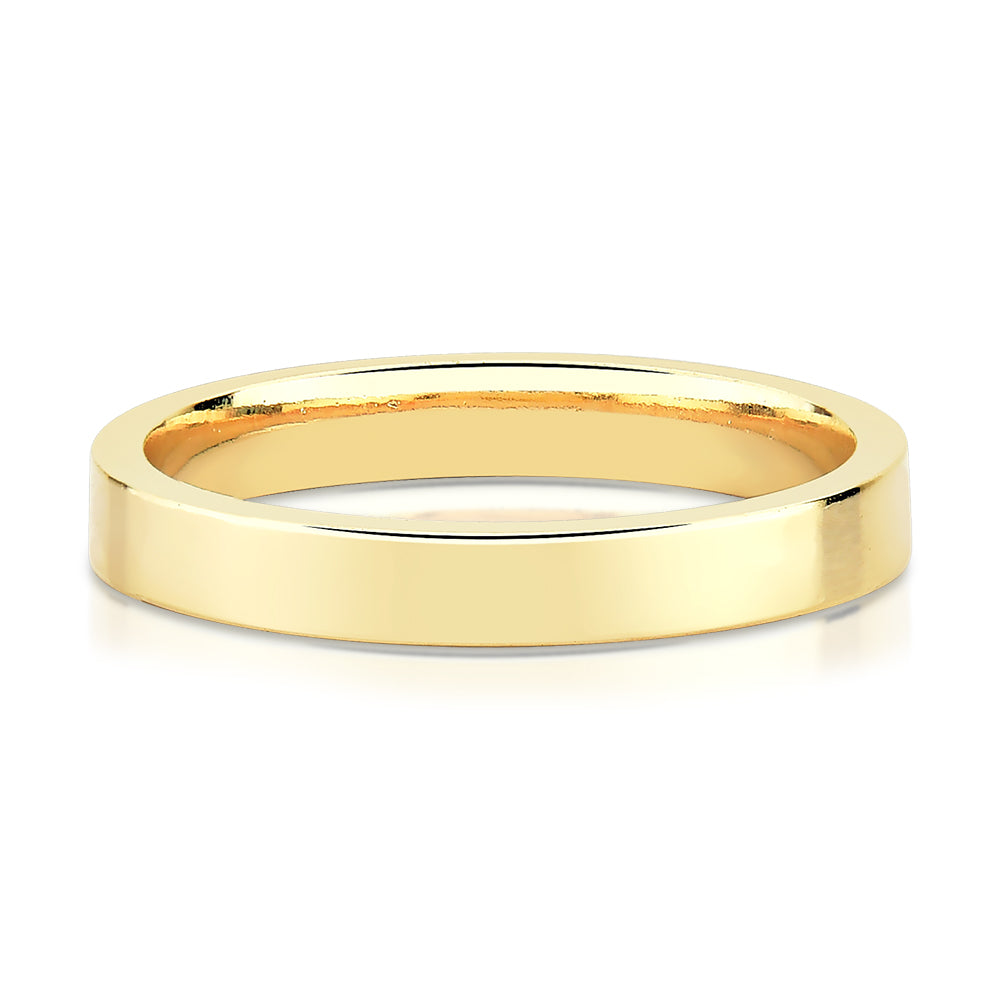 Aliança de Noivado e Casamento em Ouro Reta 2 a 4mm Flat