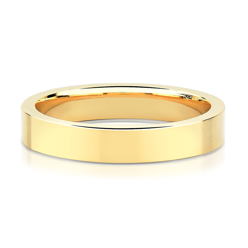 Aliança de Noivado e Casamento em Ouro Reta 2 a 4mm Flat