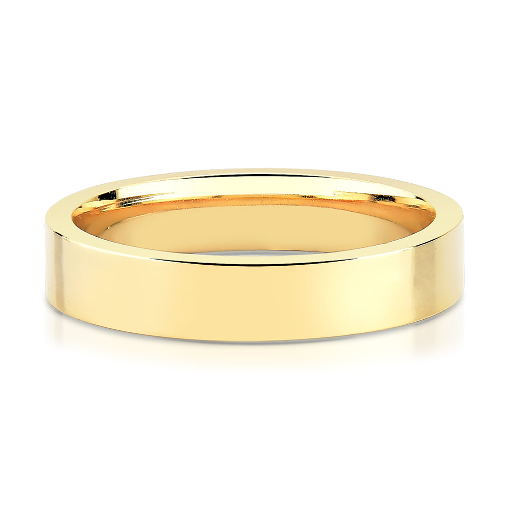 Aliança de Noivado e Casamento em Ouro Reta 2 a 4mm Flat