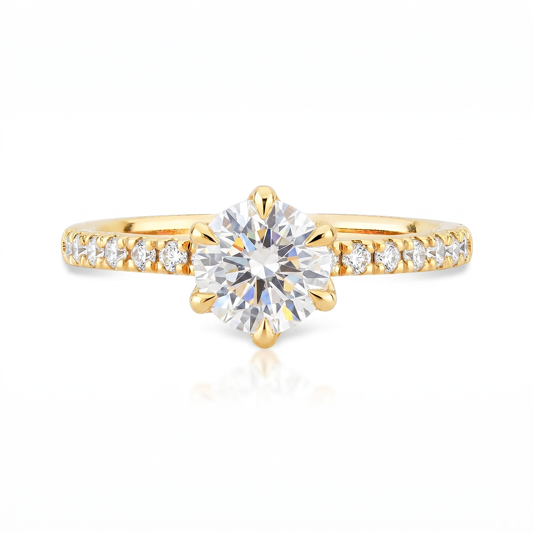 Anel de Noivado com Moissanite de 0.50 a 1ct Gioh