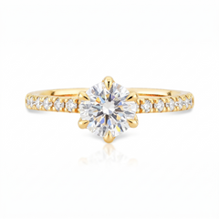 Anel de Noivado com Diamante Lab de 50pts a 1ct Gioh