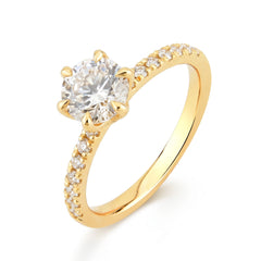 Anel de Noivado com Diamante Lab de 50pts a 1ct Gioh