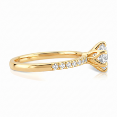Anel de Noivado com Diamante Lab de 50pts a 1ct Gioh