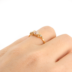 Anel Horizon em Ouro com Navete 8x4mm