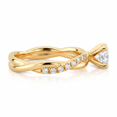Anel de Noivado Infinity com Moissanite de 70pts