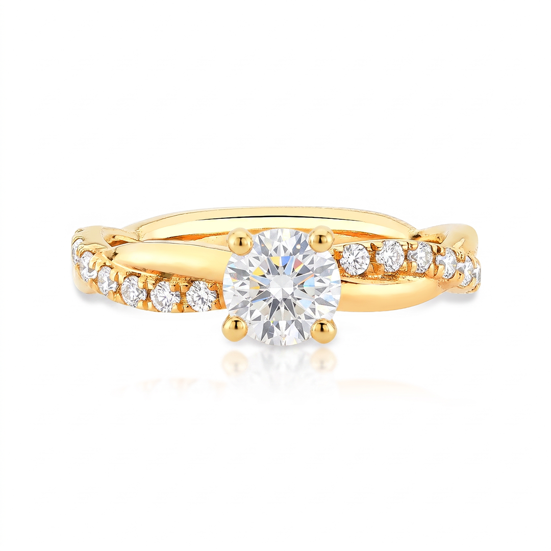 Anel de Noivado Infinity com Moissanite de 70pts