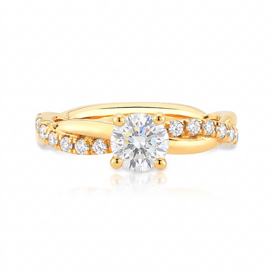 Anel de Noivado Infinity com Moissanite de 70pts